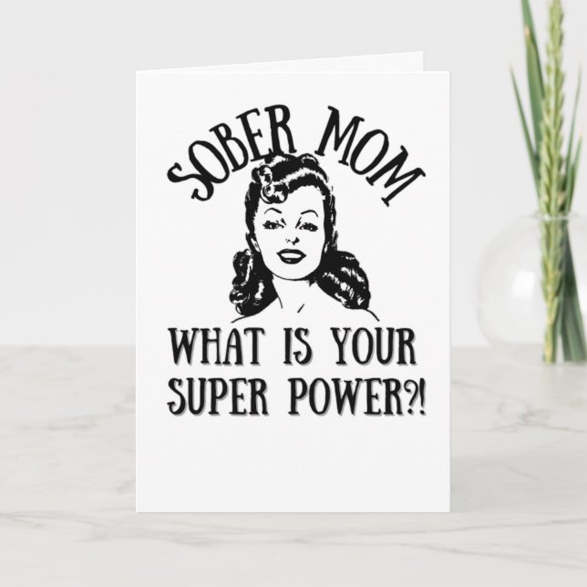 Sober mom holiday card (Front)