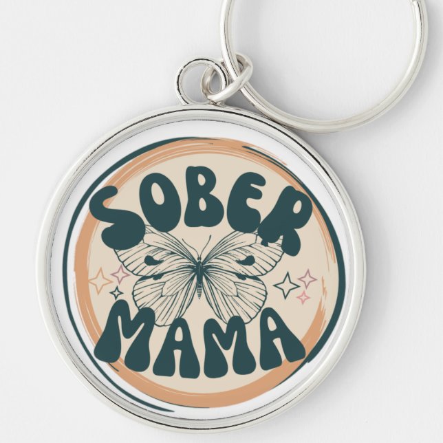 Sober mom keychain (Front)