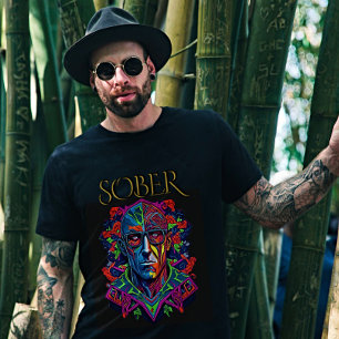 Sober - Prog Rock Psychedelic Portrait T-Shirt