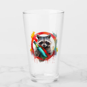 Sober, Raccoon, Alcohol-Free, non-alcoholic Glass