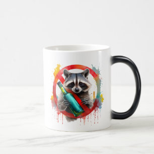 Sober, Raccoon, Alcohol-Free, non-alcoholic Magic Mug
