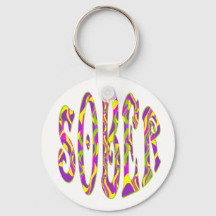 SOBER Retro 60’s Art Psychedelic Keychain