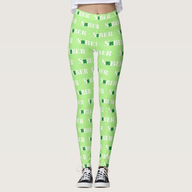 Sober Shamrock Leggings (Front)