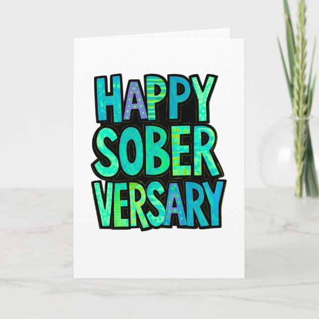 Soberversary card with envelope 5x7" (Front)