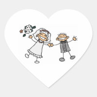 Sobre la boda sello adhesivo Wedding Hearts