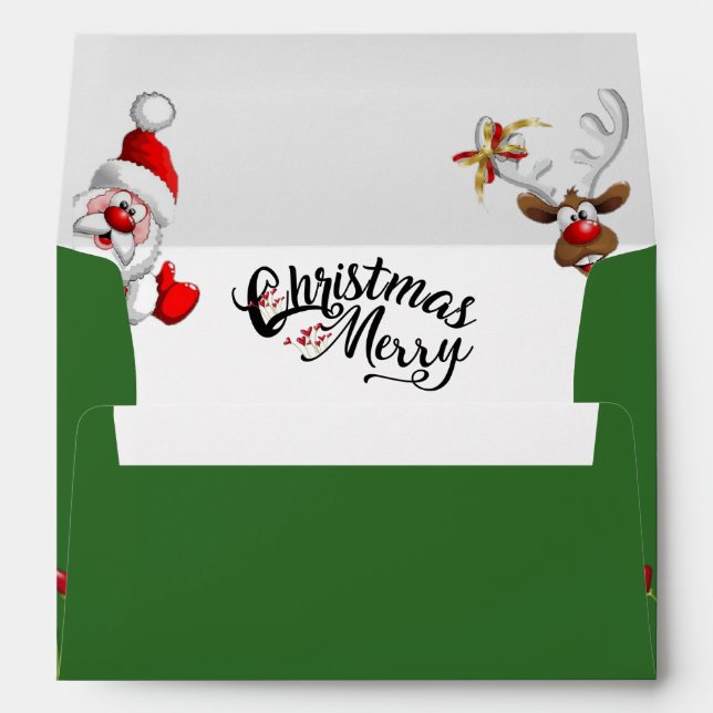 Sobre para navidad con papá Noel Envelope (Back (Bottom))