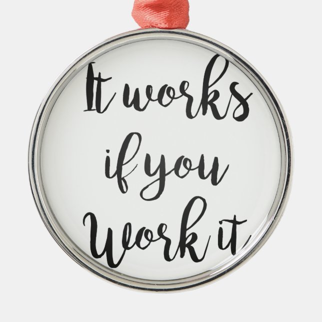 Sobriety 12 step recovery quote gift clean sober metal ornament (Front)