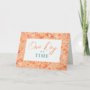 Sobriety Anniversary Congratulations Orange Card