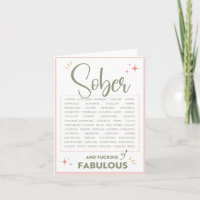 Sobriety Birthday Card