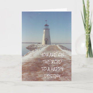 Sobriety Birthday Recovery Lighthouse Card