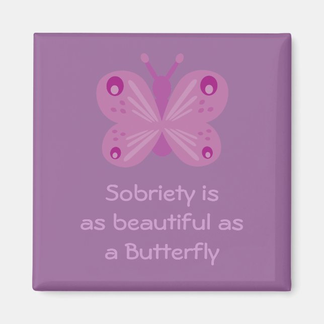 Sobriety butterfly magnet (Front)