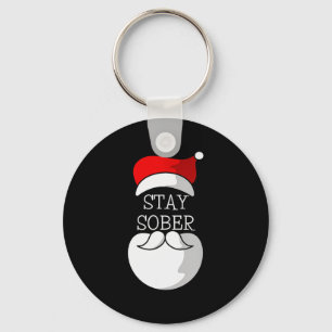 Sobriety Celebration Soberversary Christmas Stay S Keychain