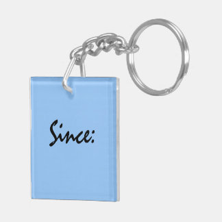 Sobriety Date Key Tag Keychain