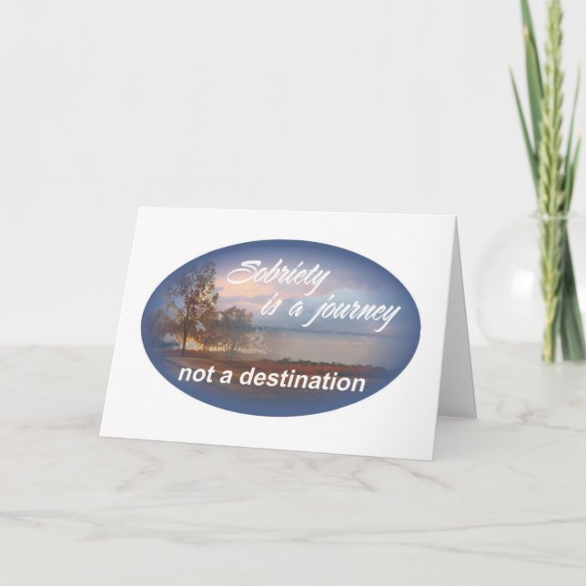 sobriety is a journey 10 card (Front)