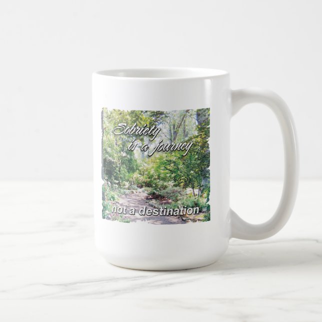 sobriety is a journey coffee mug (Right)