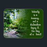 Sobriety is a Journey magnet<br><div class="desc">sobriety is a journey,  to be enjoyed one day at a time.
A great recovery gift.  Customize by changing background color and letter style</div>