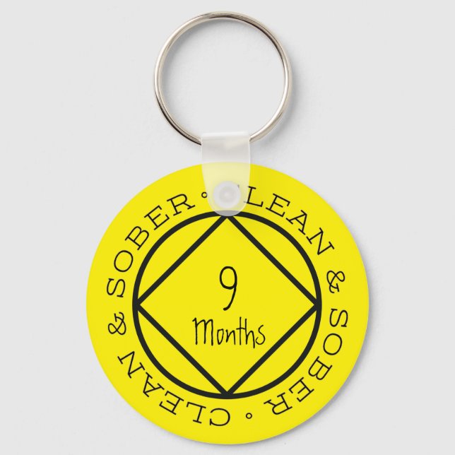 Sobriety Keychain Custom Personalized Keepsake (Front)