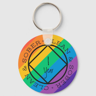 Sobriety Keychain Custom Personalized Keepsake