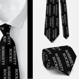 Sobriety Rocks 12 Step Program Tie