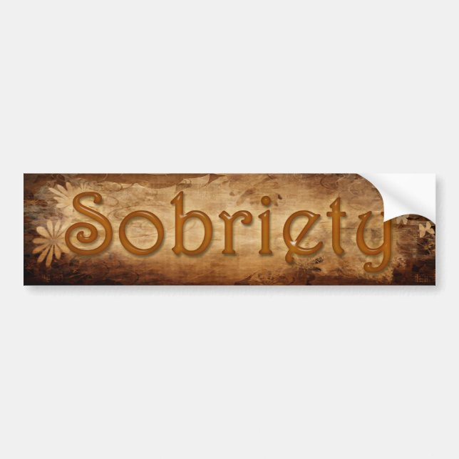 SOBRIETY Sober Recovery Bumper Sticker (Front)