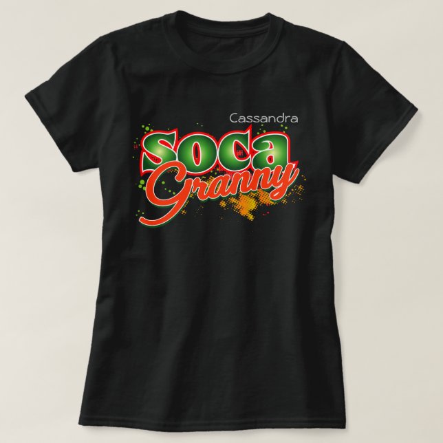 Soca Granny (Personalized) T-Shirt (Design Front)