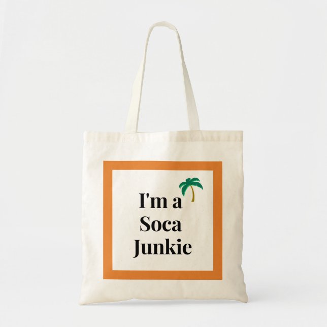 Soca Junkie Budget Tote Bag (Front)