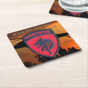 SOCAFRICA AFRICOM special ops africa veterans vets Square Paper Coaster