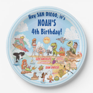 SoCal Birthday Paper Plates