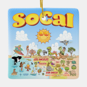SoCal Cute Ceramic Ornament