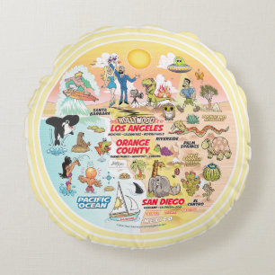 SoCal Dream Round Pillow