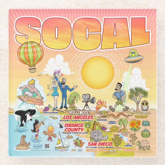 SoCal Glass Coaster (Front)