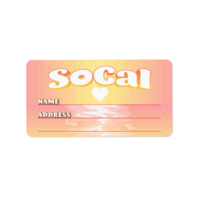 SoCal Love... Label (Front)