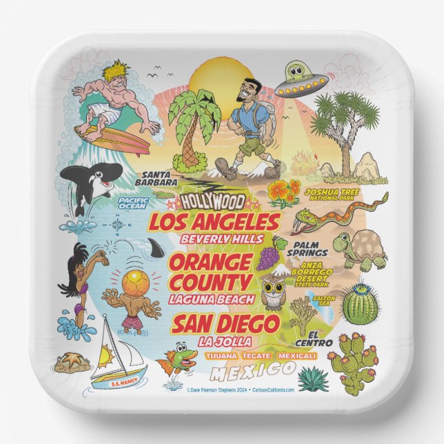 SoCal Paradise Paper Plates (Front)