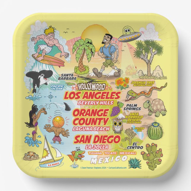SoCal Paradise Paper Plates (Front)