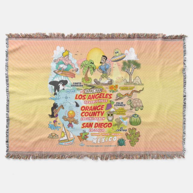 SoCal Paradise Throw Blanket (Front)