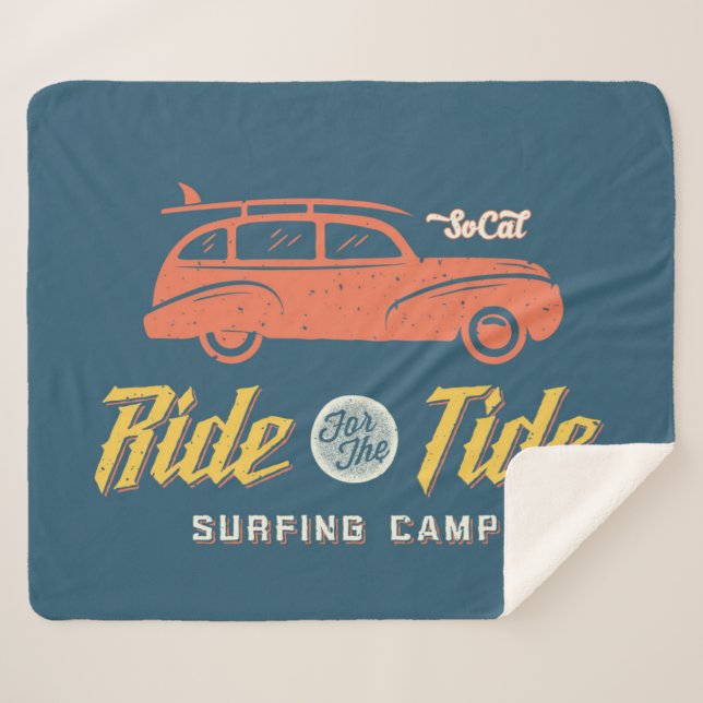 Socal Ride For The Tide Sherpa Blanket (Front (Horizontal))