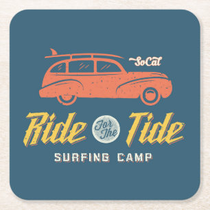 Socal Ride For The Tide Square Paper Coaster