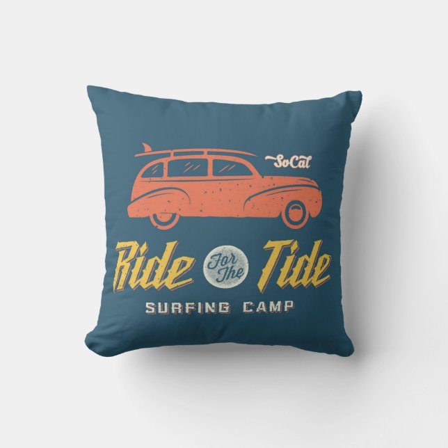 Socal Ride For The Tide Throw Pillow (Front)