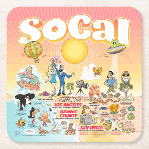 SoCal Square Paper Coaster