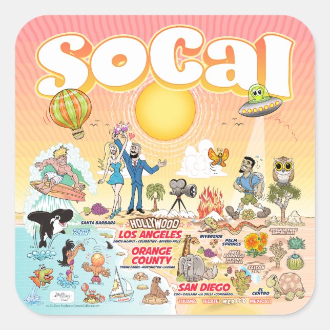 SoCal Square Sticker (Front)