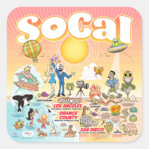 SoCal Square Sticker