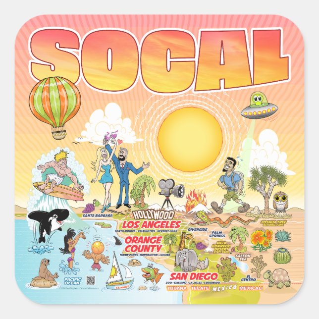 SoCal Square Sticker (Front)