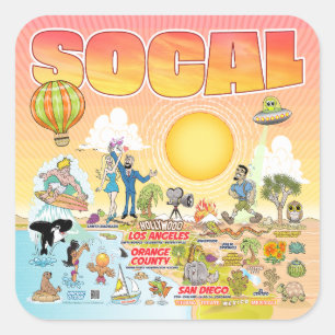 SoCal Square Sticker