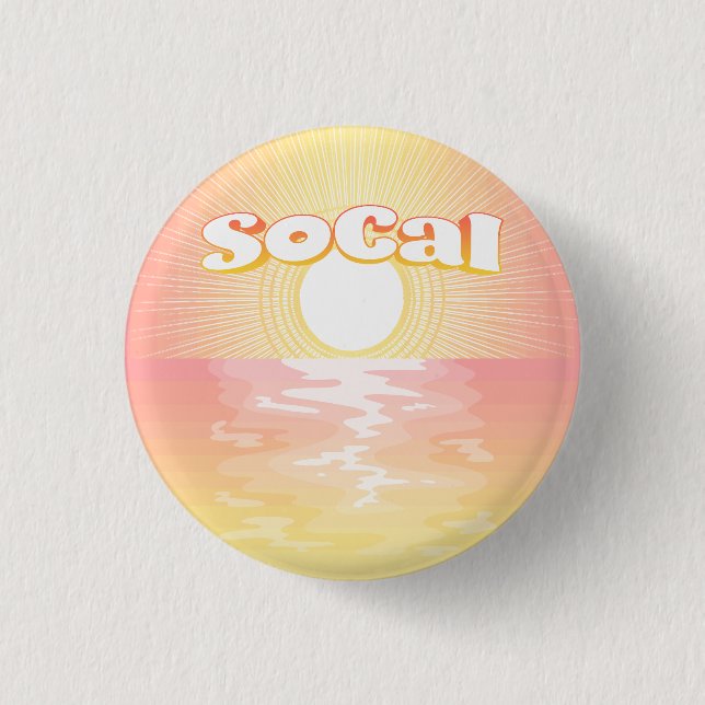 SoCal Sunset 1 Inch Round Button (Front)