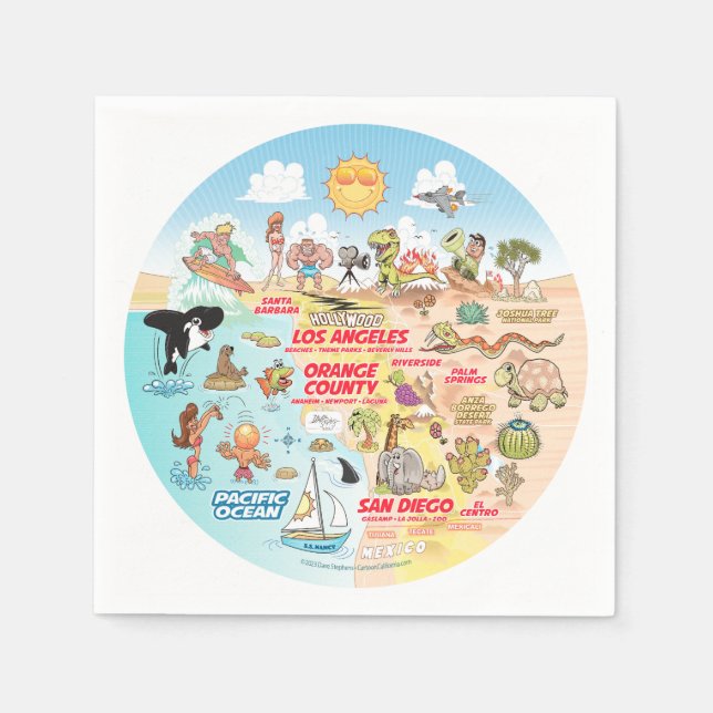 SoCal Sunset Napkin (Front)