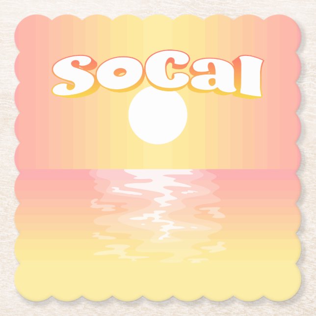 SoCal Sunset Paper Coaster (Front)