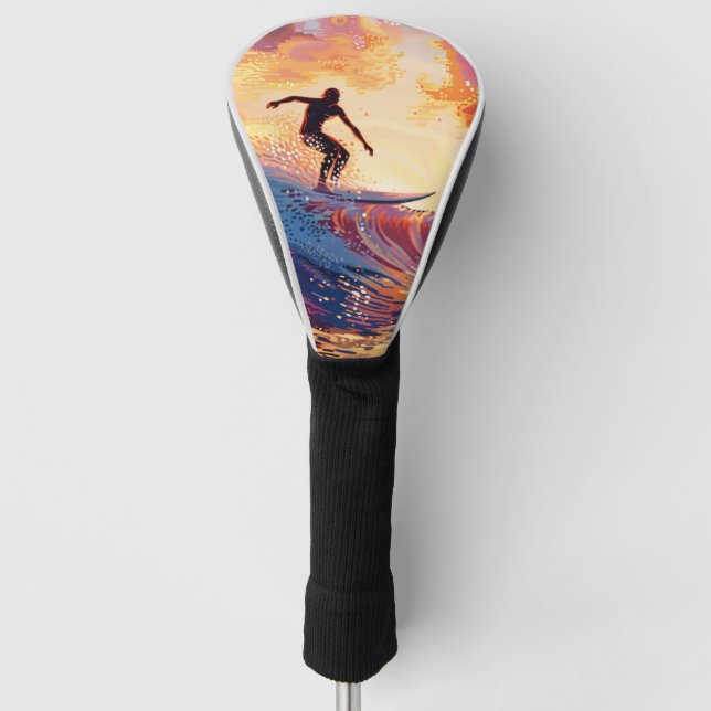 SoCal Sunset Surf - Premium Golf Club Cover (Front)