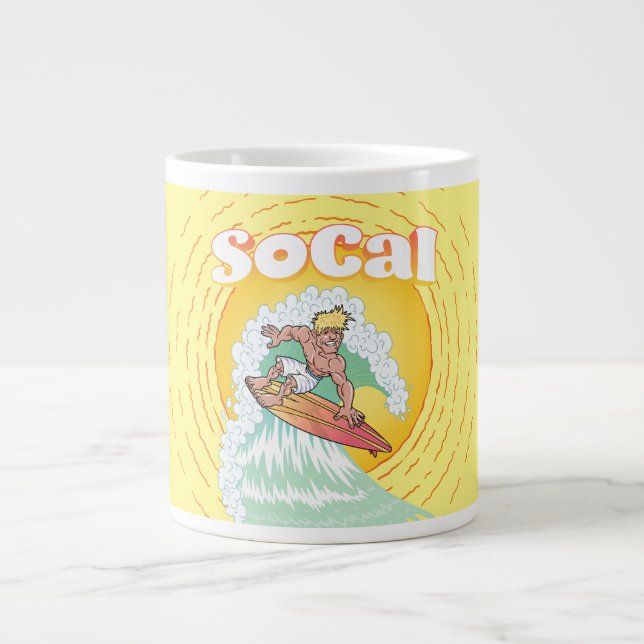 SoCal Surfer Large Coffee Mug (Front)