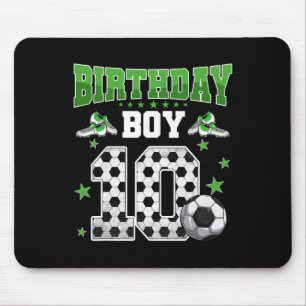 Soccer 10th Birthday Boy 10 Year Old Sport 10yr Bo Mouse Pad