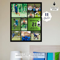 Soccer 11 Photo Collage Poster personnalisé